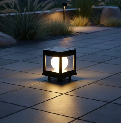 Solarna lampa ogrodowa LED słupek – dekoracyjna lampka zewnętrzna na ogrodzenie i taras