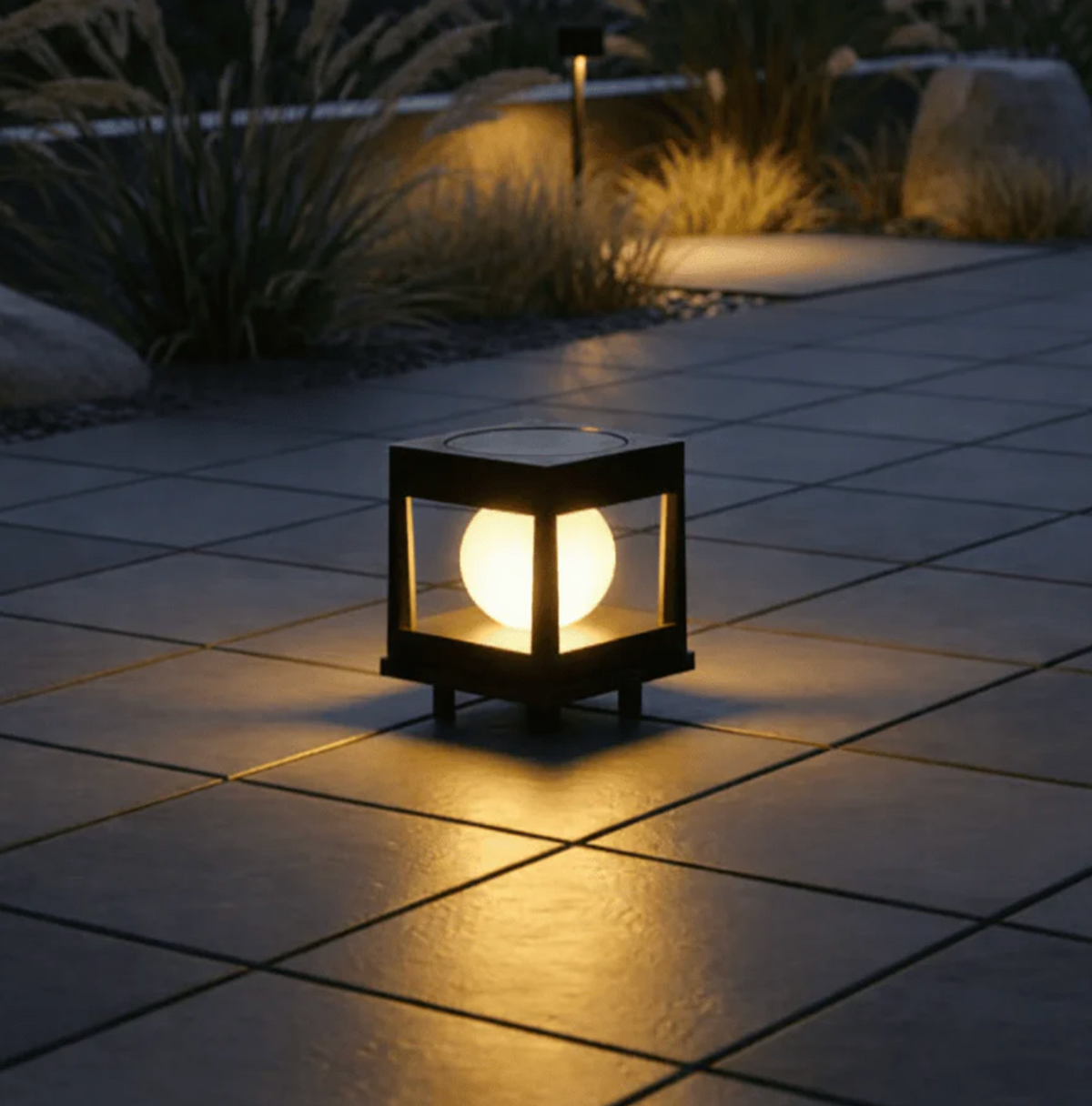 Solarna lampa ogrodowa LED słupek – dekoracyjna lampka zewnętrzna na ogrodzenie i taras