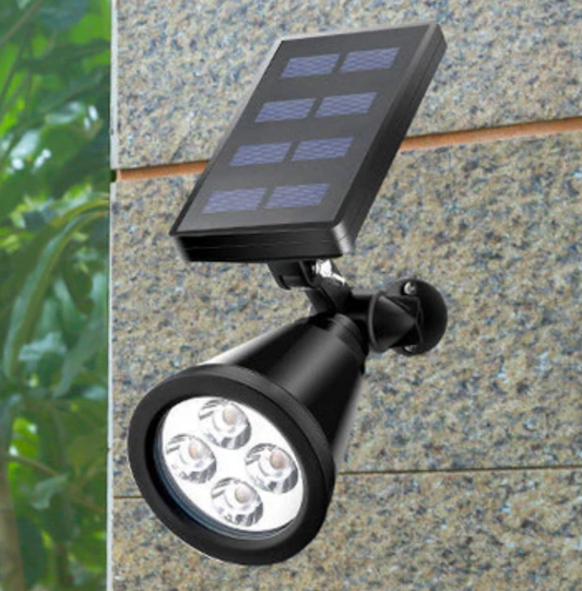 Solarna lampa ogrodowa LED reflektor 4x LED – regulowany spot do oświetlenia zewnętrznego