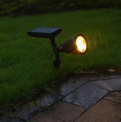 Solarna lampa ogrodowa LED reflektor 4x LED – regulowany spot do oświetlenia zewnętrznego
