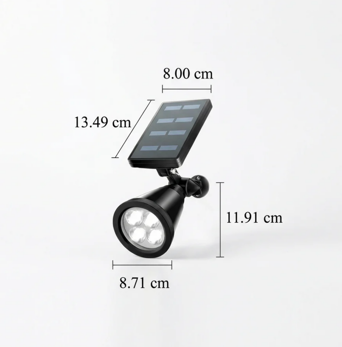 Solarna lampa ogrodowa LED reflektor 4x LED – regulowany spot do oświetlenia zewnętrznego