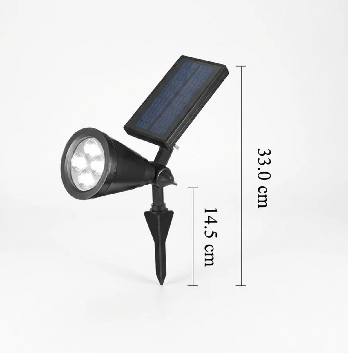 Solarna lampa ogrodowa LED reflektor 4x LED – regulowany spot do oświetlenia zewnętrznego