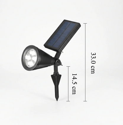 Solarna lampa ogrodowa LED reflektor 4x LED – regulowany spot do oświetlenia zewnętrznego