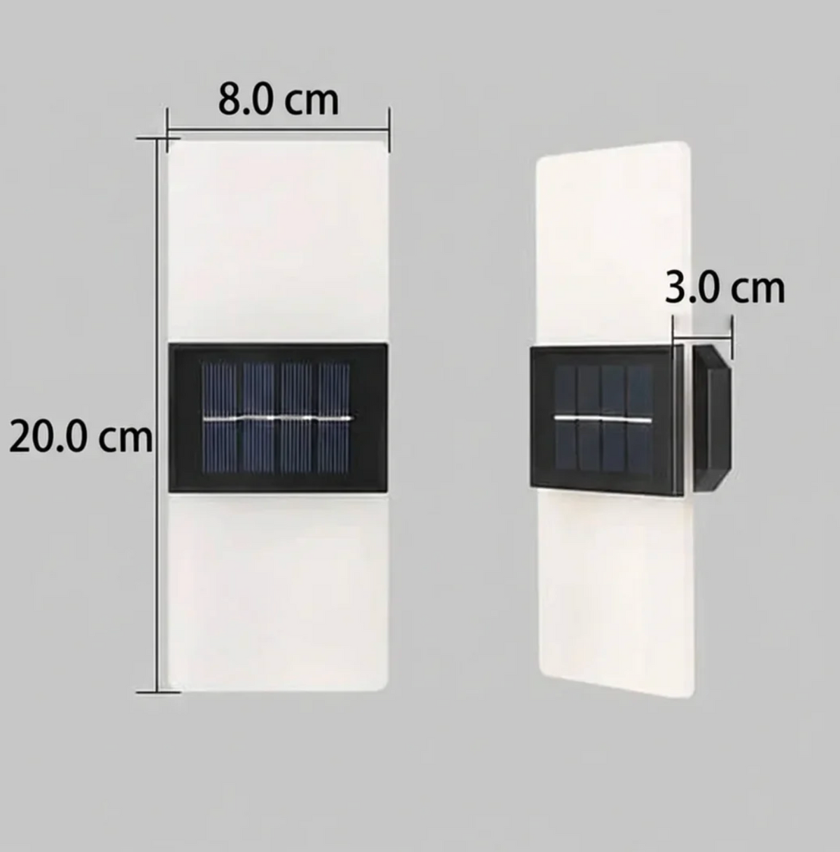 Solarna lampa ścienna LED nowoczesna – kinkiet zewnętrzny do elewacji, ogrodu i tarasu