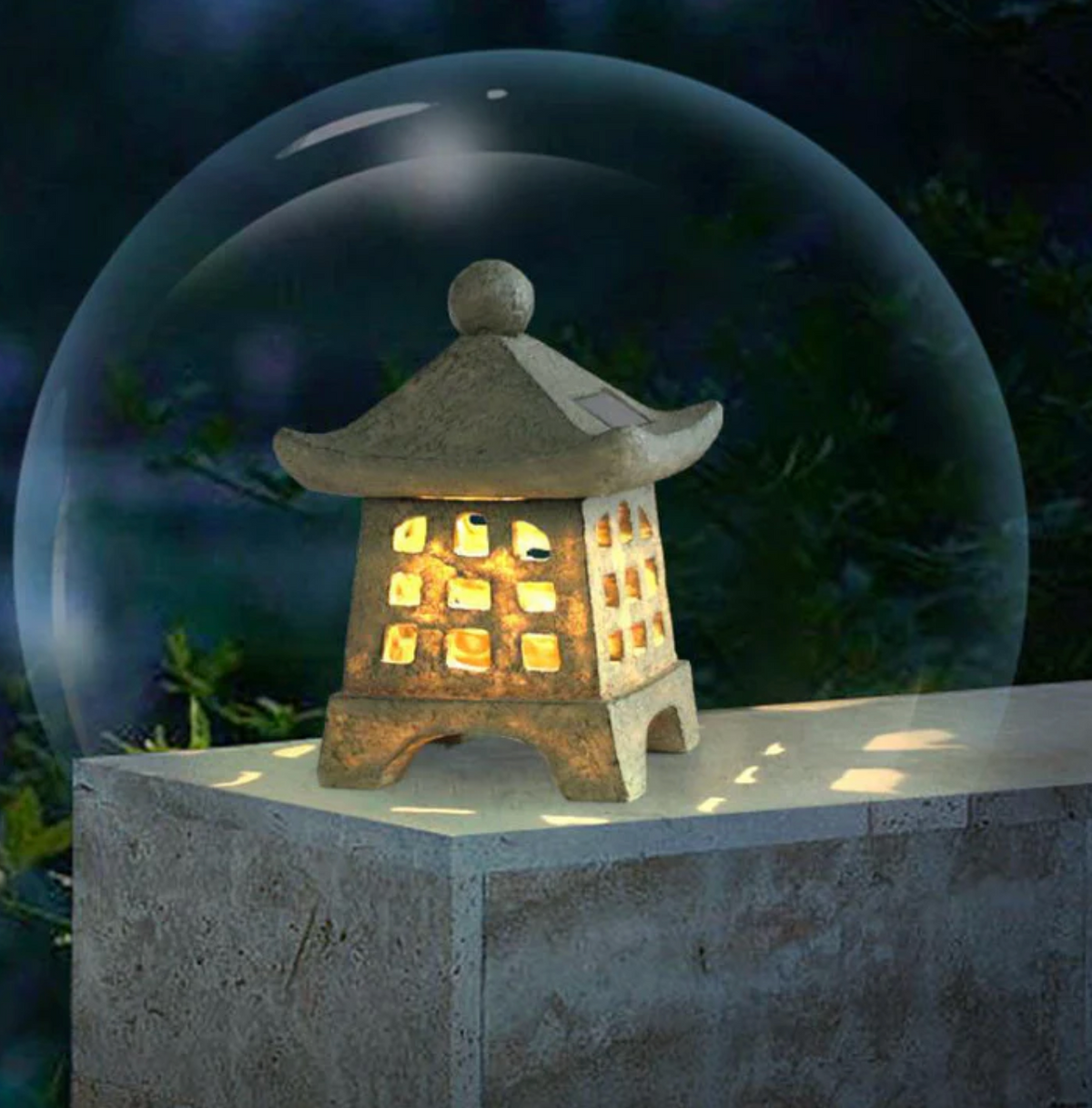 Solarna lampa ogrodowa LED pagoda – dekoracyjna latarnia japońska do ogrodu i na taras