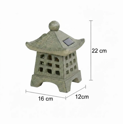 Solarna lampa ogrodowa LED pagoda – dekoracyjna latarnia japońska do ogrodu i na taras