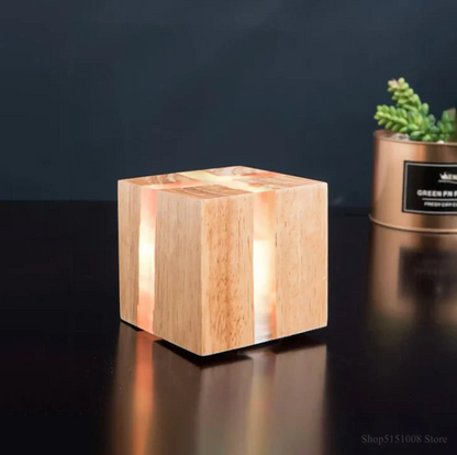 Drewny kinkiet ścienny LED handmade – dekoracyjna lampa ścienna z naturalnego drewna