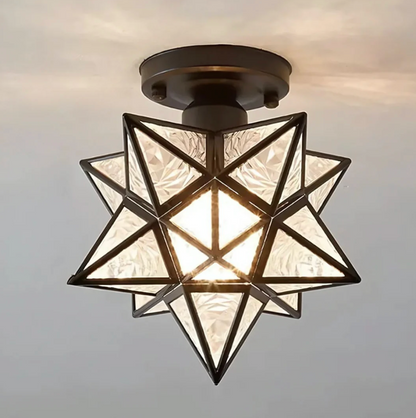 Geometryczna lampa sufitowa w kształcie gwiazdy – nowoczesny plafon dekoracyjny