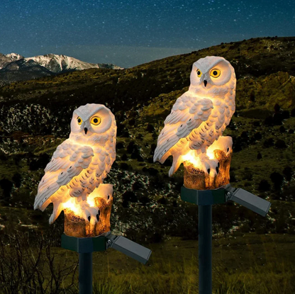 Solarny lampion ogrodowy Sowa LED – dekoracyjne oświetlenie zewnętrzne