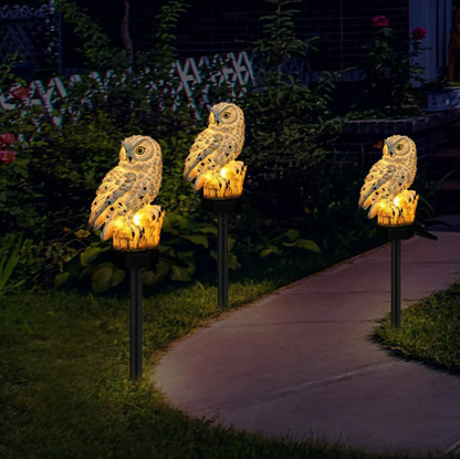 Solarny lampion ogrodowy Sowa LED – dekoracyjne oświetlenie zewnętrzne