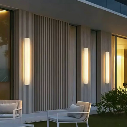 Kinkiet ścienny LED z kamienia naturalnego – pionowa lampa ścienna premium