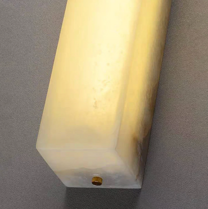 Kinkiet ścienny LED z kamienia naturalnego – pionowa lampa ścienna premium