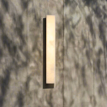 Kinkiet ścienny LED z kamienia naturalnego – pionowa lampa ścienna premium