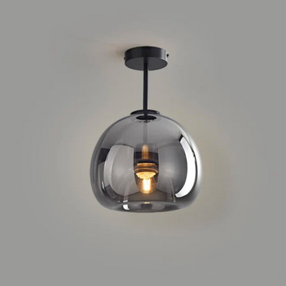 Lampa sufitowa szklana kula – nowoczesna plafoniera loft z transparentnym kloszem