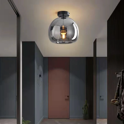 Lampa sufitowa szklana kula – nowoczesna plafoniera loft z transparentnym kloszem