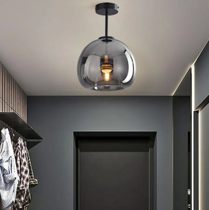 Lampa sufitowa szklana kula – nowoczesna plafoniera loft z transparentnym kloszem