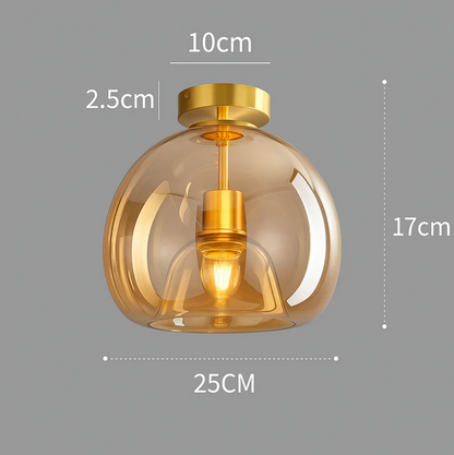 Lampa sufitowa szklana kula – nowoczesna plafoniera loft z transparentnym kloszem