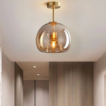 Lampa sufitowa szklana kula – nowoczesna plafoniera loft z transparentnym kloszem