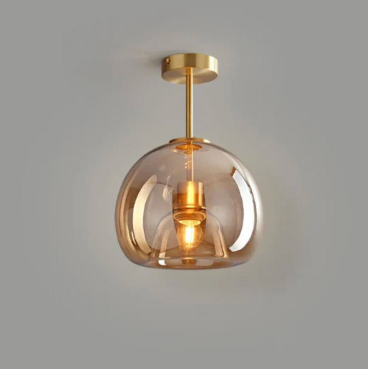 Lampa sufitowa szklana kula – nowoczesna plafoniera loft z transparentnym kloszem