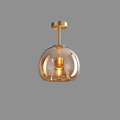 Lampa sufitowa szklana kula – nowoczesna plafoniera loft z transparentnym kloszem