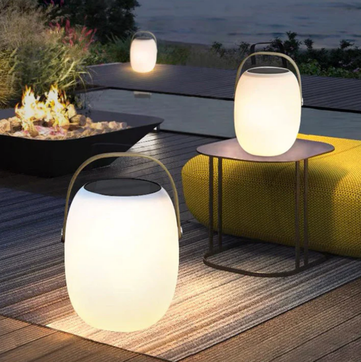 Lampa przenośna LED z uchwytem – bezprzewodowa lampka dekoracyjna do wnętrz i ogrodu