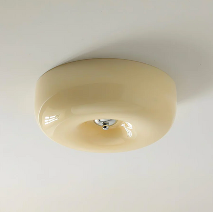 Nowoczesny plafon sufitowy – minimalistyczna lampa w połysku