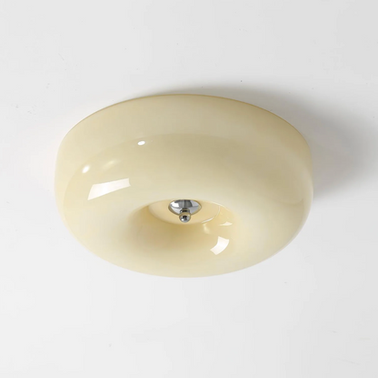 Nowoczesny plafon sufitowy – minimalistyczna lampa w połysku