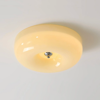 Nowoczesny plafon sufitowy – minimalistyczna lampa w połysku