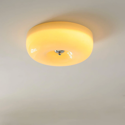 Nowoczesny plafon sufitowy – minimalistyczna lampa w połysku
