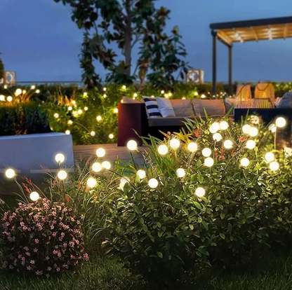 Solarna lampa ogrodowa LED – dekoracyjne kule na giętkich ramionach