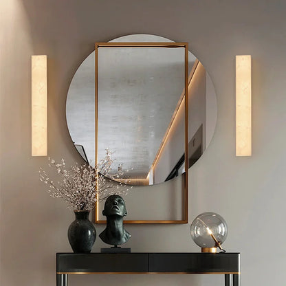 Kinkiet ścienny LED z kamienia naturalnego – pionowa lampa ścienna premium