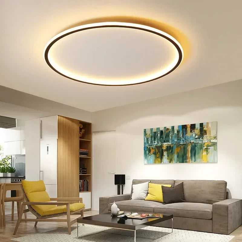 Nowoczesna lampa sufitowa LED w kształcie okręgu
