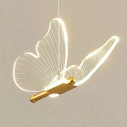 Lampa wisząca LED w kształcie motyla – designerskie oświetlenie do sypialni i salonu