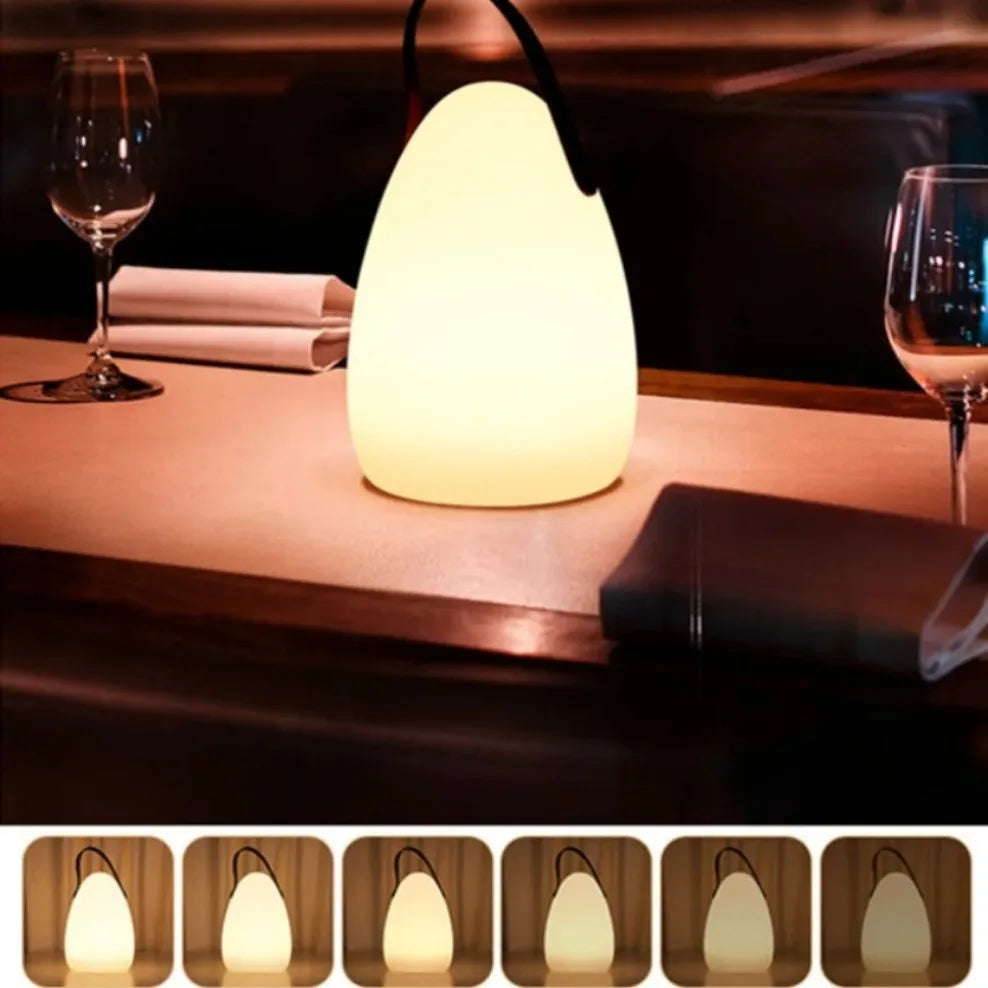 Lampka LED przenośna RGB z pilotem i ładowaniem USB – dekoracyjna lampa stołowa do domu i ogrodu