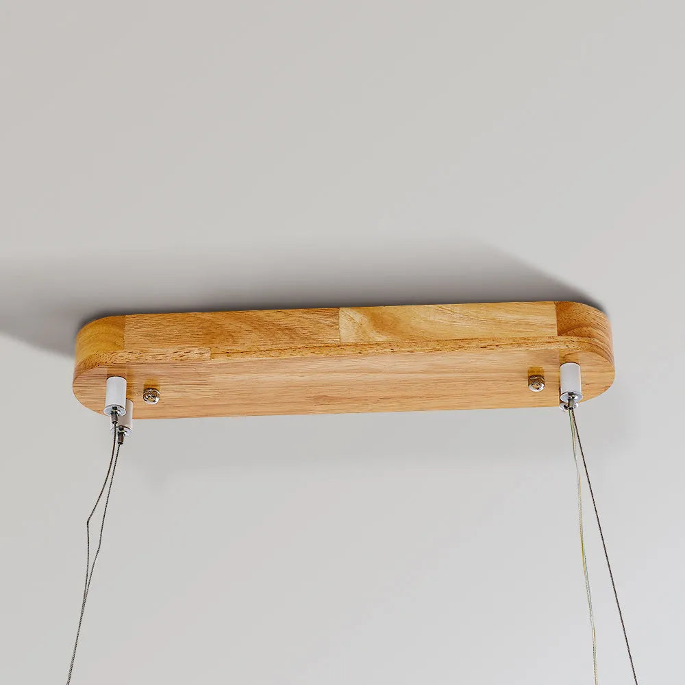 Współczesna owalna drewniana lampa wisząca Veon 15
