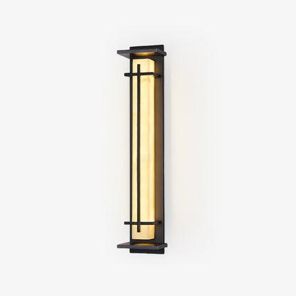Zewnętrzna lampa ścienna Ray Square imitacja alabastru wodoodporna 1
