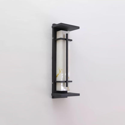 Zewnętrzna lampa ścienna Ray Square imitacja alabastru wodoodporna 15