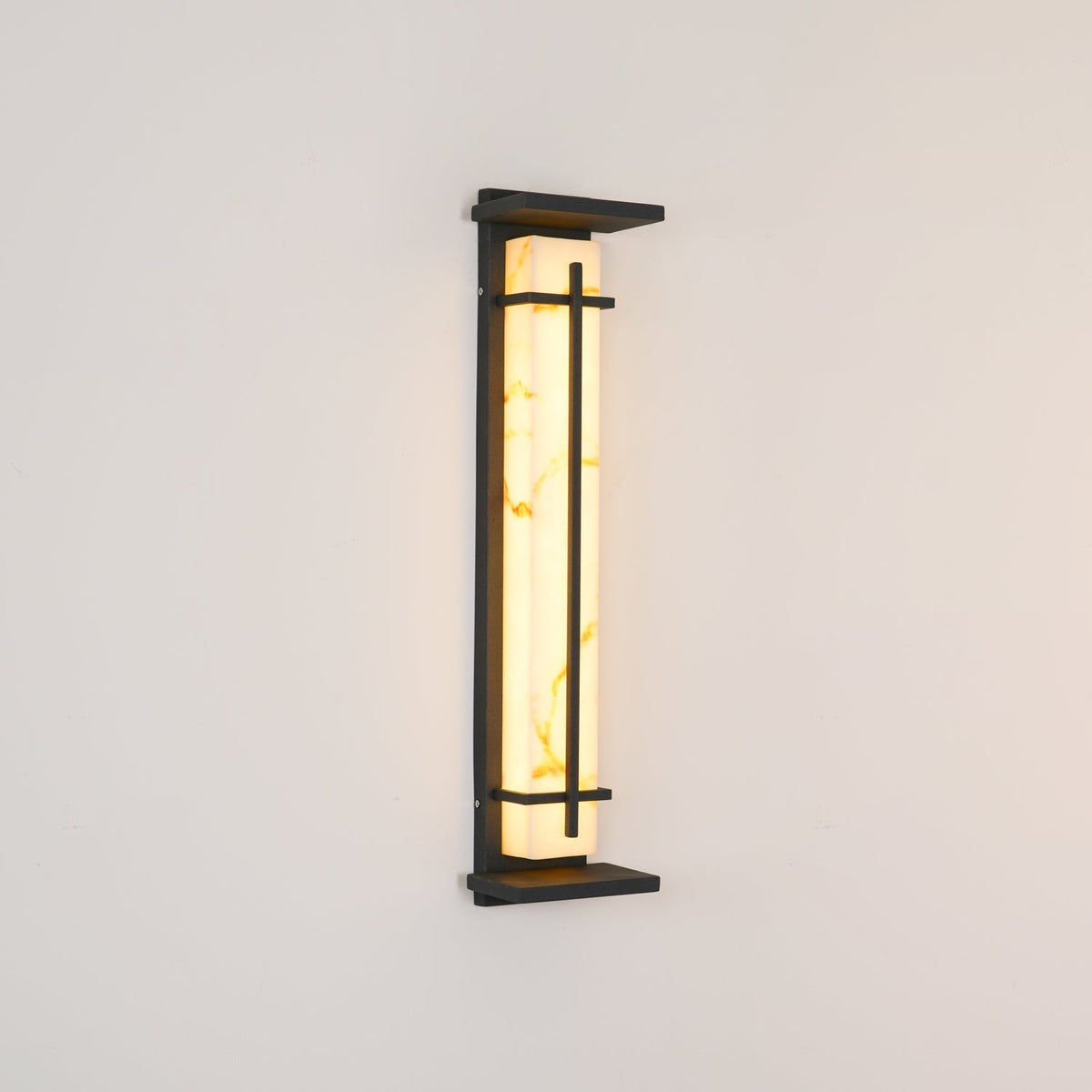 Zewnętrzna lampa ścienna Ray Square imitacja alabastru wodoodporna 2