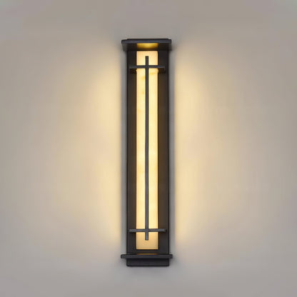 Zewnętrzna lampa ścienna Ray Square imitacja alabastru wodoodporna 22