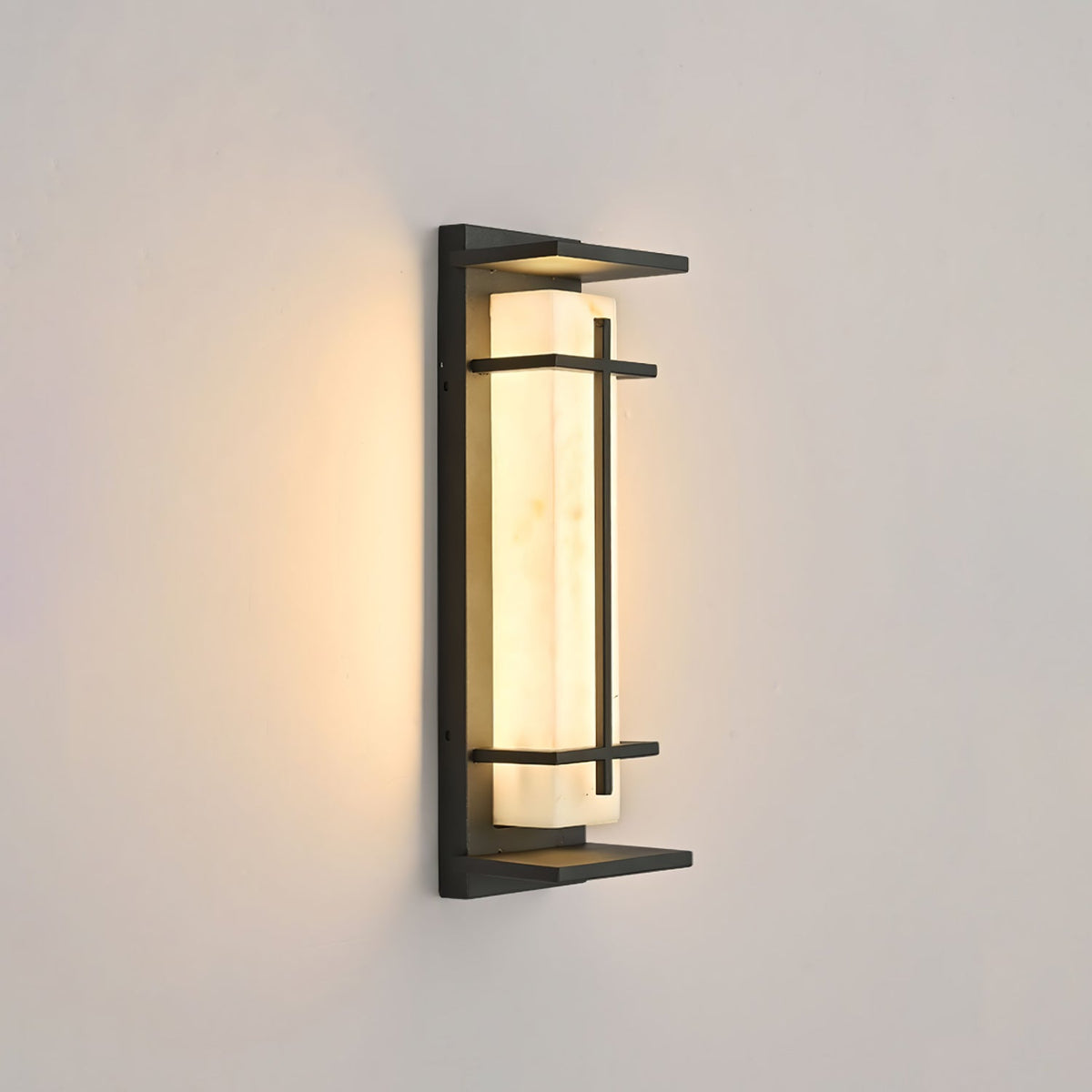 Zewnętrzna lampa ścienna Ray Square imitacja alabastru wodoodporna 31