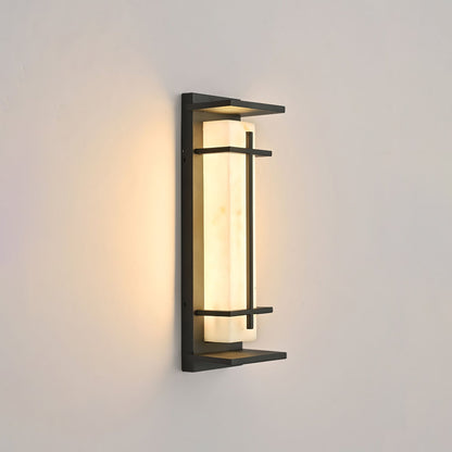 Zewnętrzna lampa ścienna Ray Square imitacja alabastru wodoodporna 31