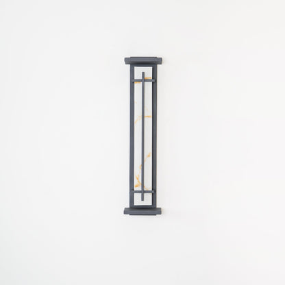 Zewnętrzna lampa ścienna Ray Square imitacja alabastru wodoodporna 48