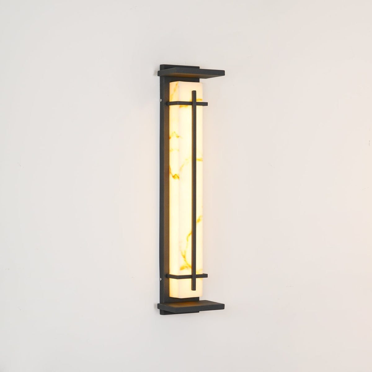 Zewnętrzna lampa ścienna Ray Square imitacja alabastru wodoodporna 54