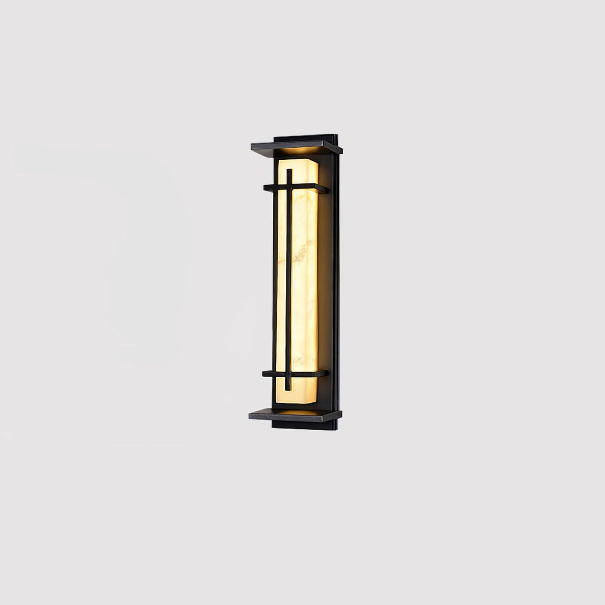 Zewnętrzna lampa ścienna Ray Square imitacja alabastru wodoodporna 7