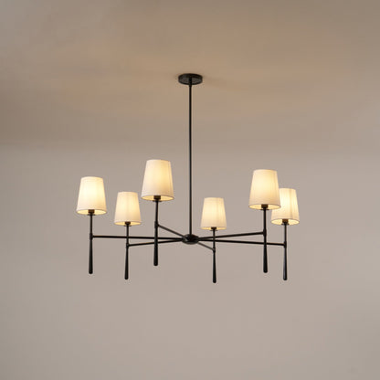 Żyrandol Valea 4/6-punktowy w stylu mid-century 17
