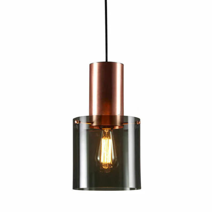 Nowoczesna Lampa Wisząca z Szklanym Kloszem i Metalowym Akcentem – Industrialna Elegancja