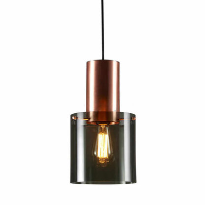 Nowoczesna Lampa Wisząca z Szklanym Kloszem i Metalowym Akcentem – Industrialna Elegancja