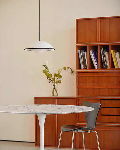Nowoczesna Lampa Wisząca – Minimalistyczny Design z Owalnym Kloszem