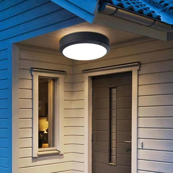 Nowoczesna lampa sufitowa LED do zastosowań zewnętrznych i wewnętrznych