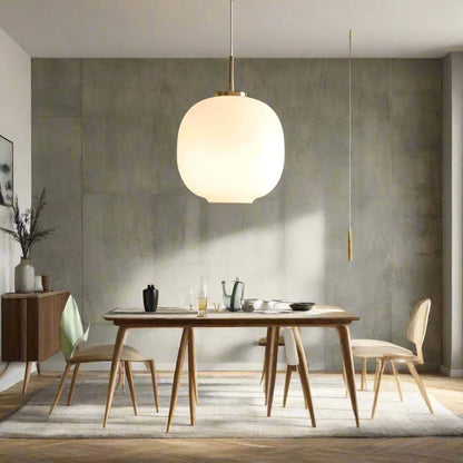 Szklana lampa wisząca LED – minimalistyczny klosz w stylu skandynawskim